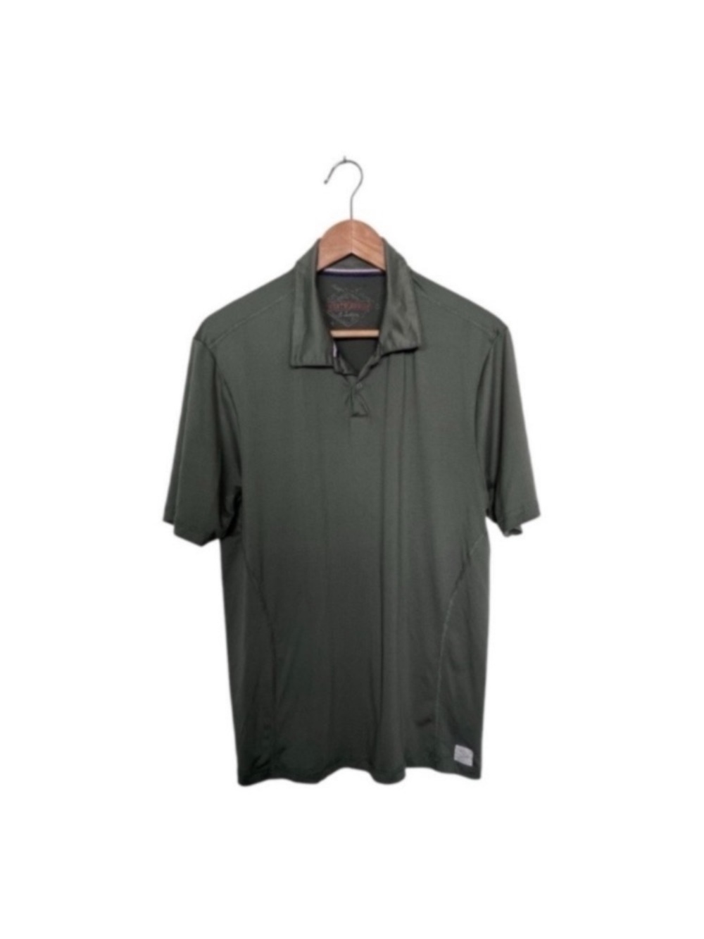Weatherproof Olive Green Short-Sleeve Polo Shirt size M